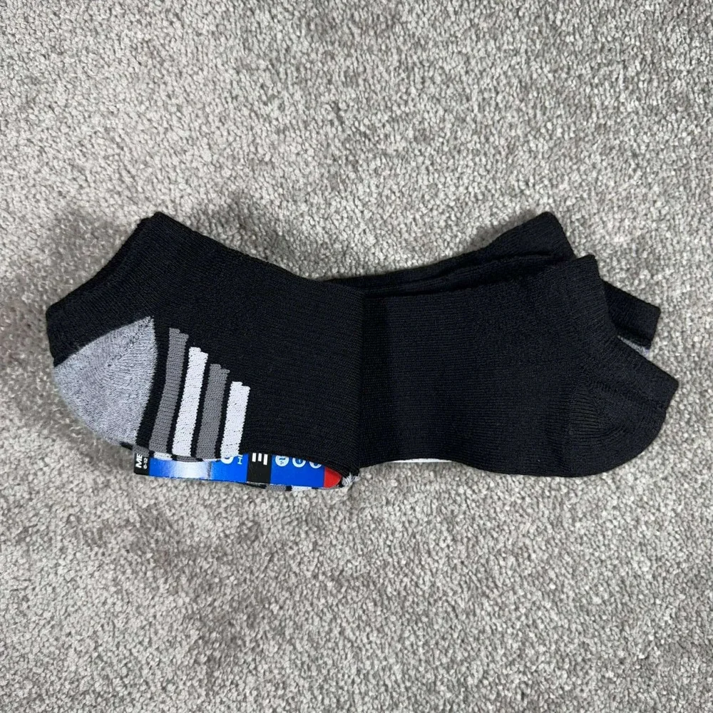 Hanes‎ Cool Dri Socks Black No Show Arch Support Men 6-12 - 3 Pair